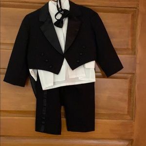 Complete boys tuxedo.